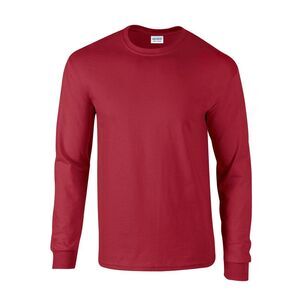 Gildan Unisex Adult Ultra Cotton Long-Sleeved T-Shirt / Cardinal Red